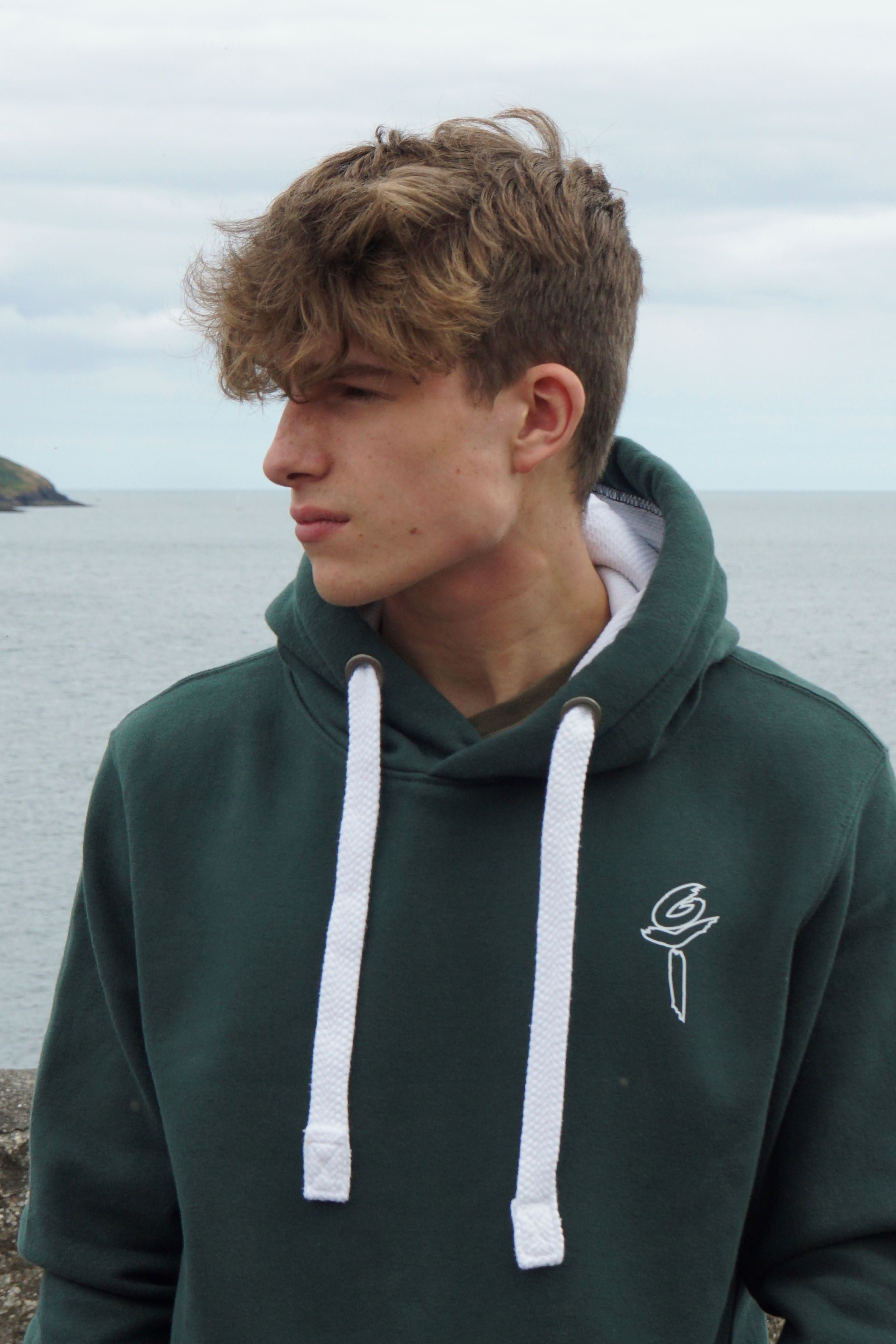 Maroon & Bottle Green - Ultra Premium, Super Soft Hoodie - Image 8